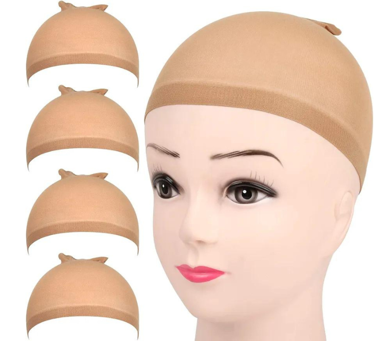 Fandamei 4 Pieces Light Brown Stockinb Wig Caps For Women 